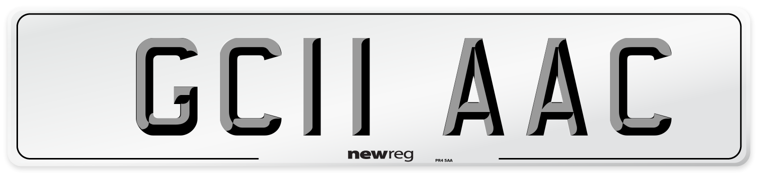 GC11 AAC Number Plate from New Reg